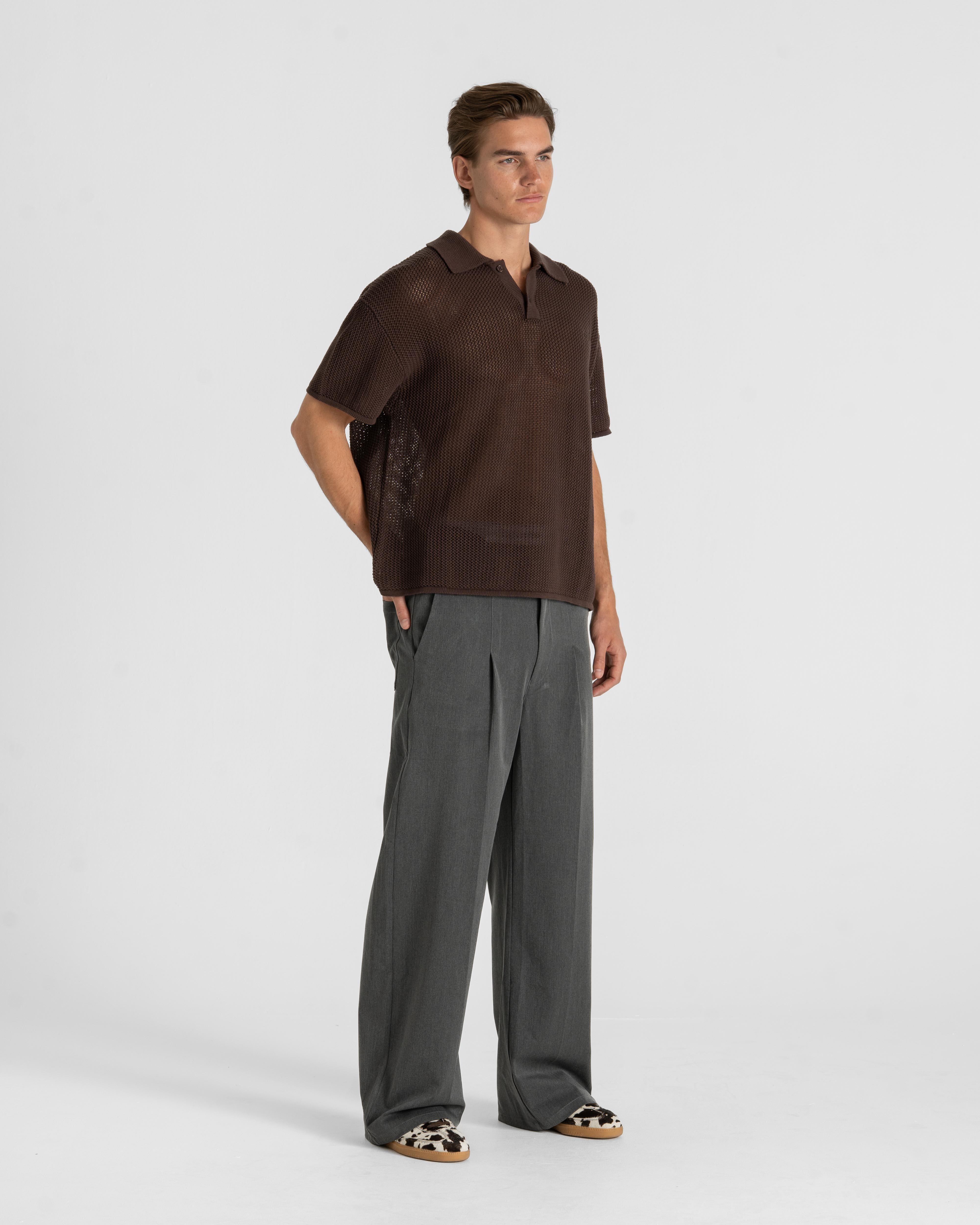Knitted Polo Brown